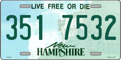 NH license plate 3517532