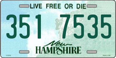 NH license plate 3517535