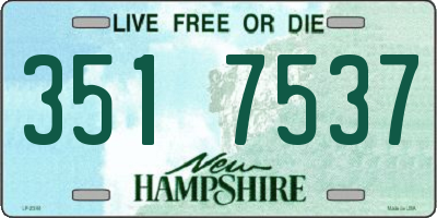 NH license plate 3517537
