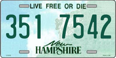 NH license plate 3517542
