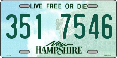 NH license plate 3517546