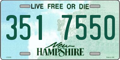 NH license plate 3517550
