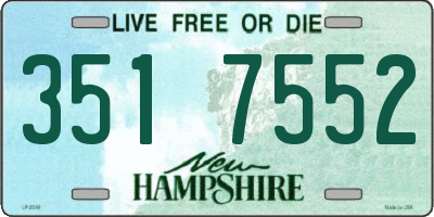 NH license plate 3517552