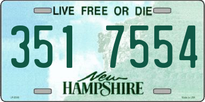 NH license plate 3517554