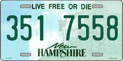 NH license plate 3517558