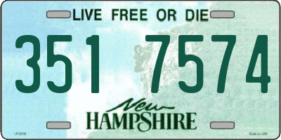 NH license plate 3517574
