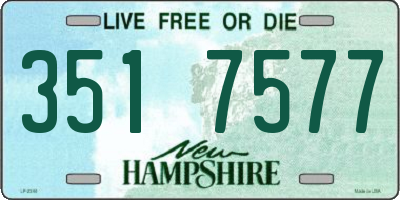 NH license plate 3517577