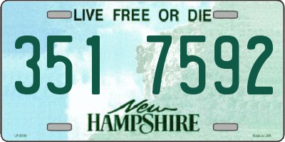 NH license plate 3517592