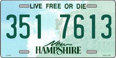 NH license plate 3517613