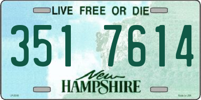 NH license plate 3517614