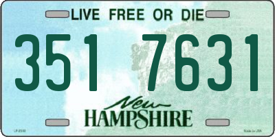 NH license plate 3517631