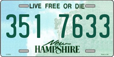NH license plate 3517633