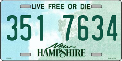 NH license plate 3517634