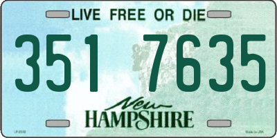 NH license plate 3517635