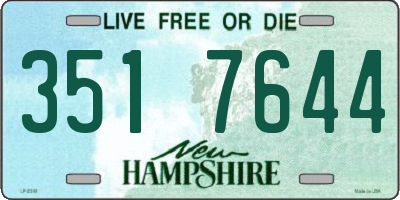 NH license plate 3517644