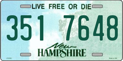 NH license plate 3517648
