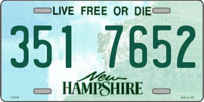 NH license plate 3517652