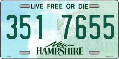 NH license plate 3517655