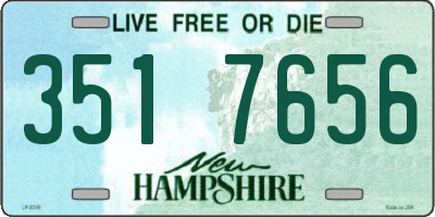 NH license plate 3517656