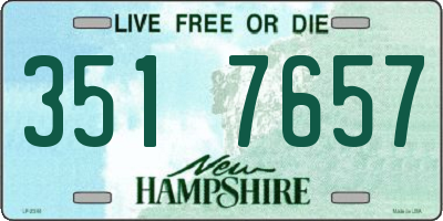 NH license plate 3517657