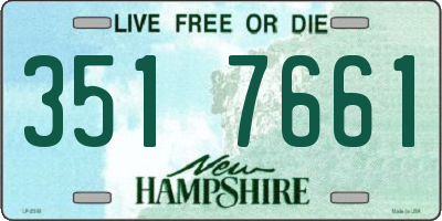 NH license plate 3517661