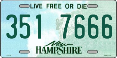 NH license plate 3517666