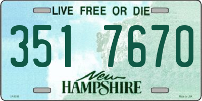 NH license plate 3517670