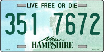 NH license plate 3517672