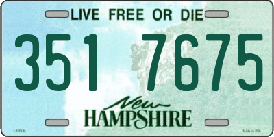 NH license plate 3517675