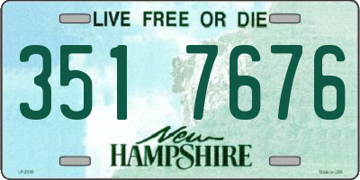 NH license plate 3517676