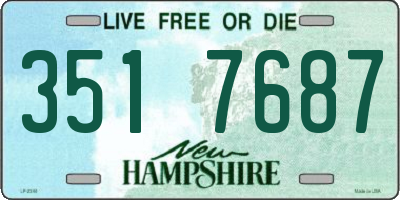 NH license plate 3517687