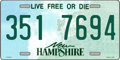 NH license plate 3517694