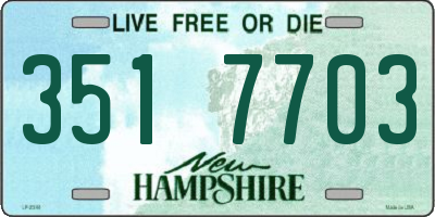 NH license plate 3517703