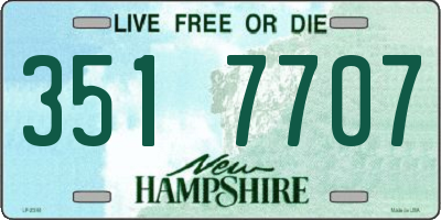 NH license plate 3517707