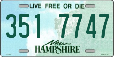 NH license plate 3517747