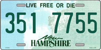 NH license plate 3517755