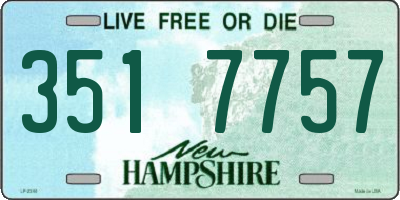 NH license plate 3517757