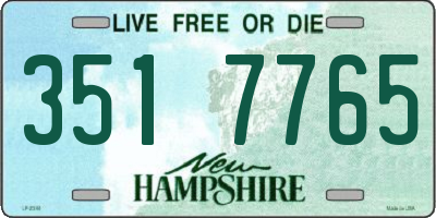 NH license plate 3517765