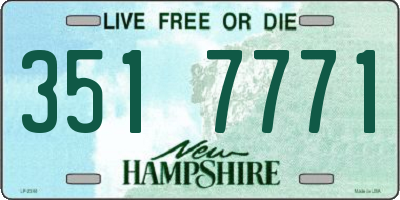 NH license plate 3517771