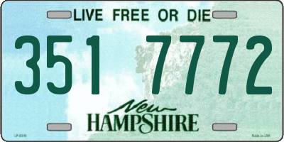 NH license plate 3517772