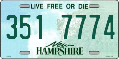 NH license plate 3517774