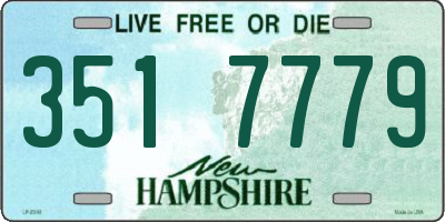 NH license plate 3517779