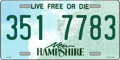 NH license plate 3517783