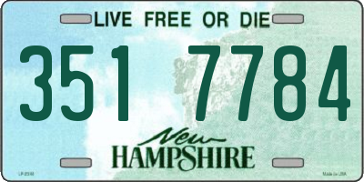 NH license plate 3517784