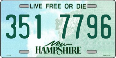 NH license plate 3517796