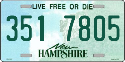 NH license plate 3517805