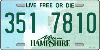 NH license plate 3517810