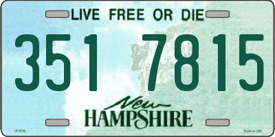 NH license plate 3517815