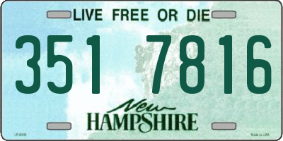NH license plate 3517816