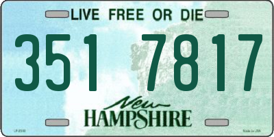 NH license plate 3517817